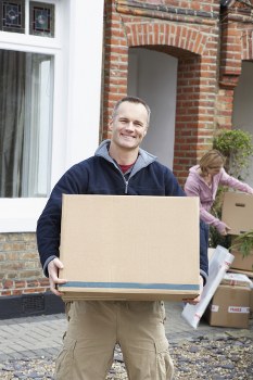 Removal team preparing a home move in Tooting