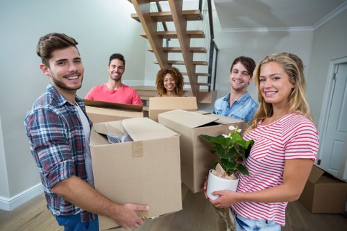 Moving home support in Tooting on a residential street