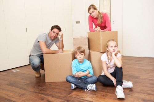 Professional removal service loading furniture for a local Tooting move