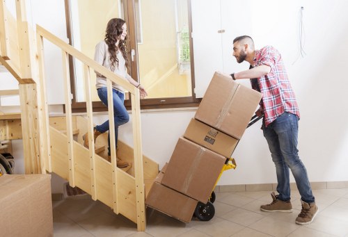 Packing and moving office furniture for a Tooting business